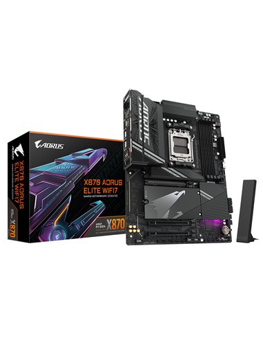 Материнская плата GIGABYTE X870 AORUS ELITE WIFI7/ AM5 / AMD X870 / DDR5 / ATX