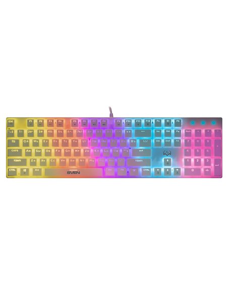 Tastatura Gaming Mecanica SVEN KB-G9200 RGB / USB / 1.8m / White
