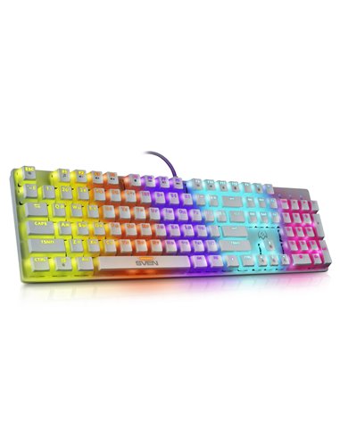 Механическая игровая клавиатура SVEN KB-G9200 RGB / USB / 1.8m / White