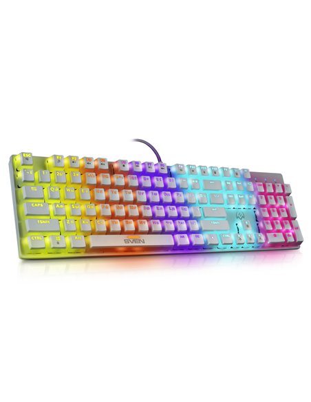 Tastatura Gaming Mecanica SVEN KB-G9200 RGB / USB / 1.8m / White
