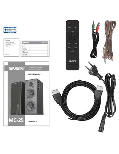Boxe 2.0 SVEN MC-25/ 150W RMS/ Bluetooth/ HDMI Arc/ optical/ USB