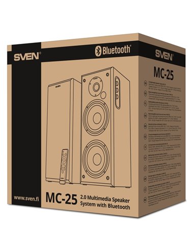 Boxe 2.0 SVEN MC-25/ 150W RMS/ Bluetooth/ HDMI Arc/ optical/ USB