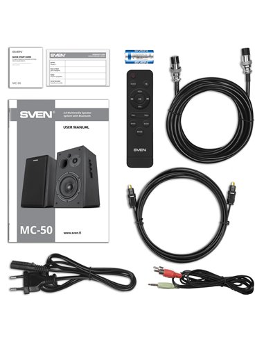 Boxe 2.0 SVEN MC-50/ 210W RMS/ Bluetooth/ HDMI Arc/ optical