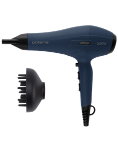 Uscător de păr Polaris PHD 2600ACi, 2600W, Albastru