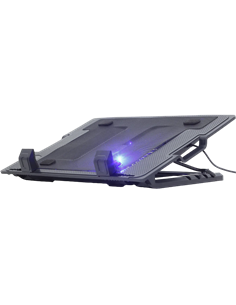 Охлаждающая подставка для ноутбука Gembird NBS-1F17T-01, 17", Чёрный