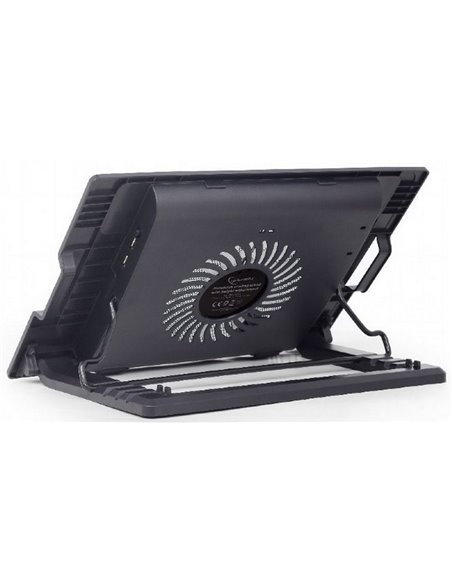 Suport de răcire pentru laptop Gembird NBS-1F17T-01, 17", Negru