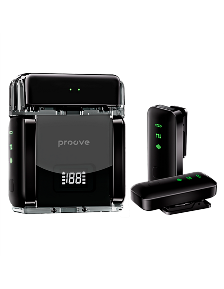 Портативный записывающий микрофон Proove Live, Беспроводной, Черный