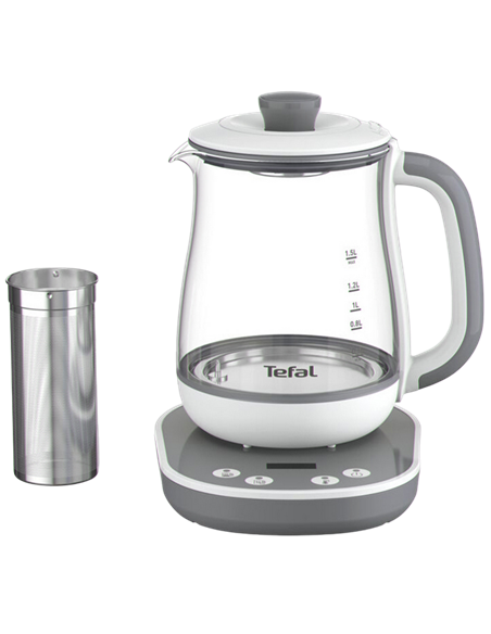 Fierbător electric Tefal BJ551B10, Gri / Alb