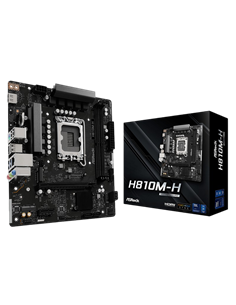 Материнская плата ASRock H810M-H, LGA1851, Intel H810, Micro-ATX