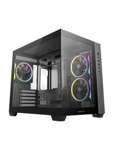 Carcasă PC Deepcool CG330 3F, Midi-Tower, Fără PSU, Negru