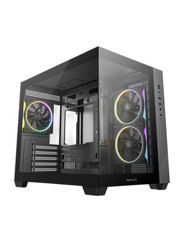 Компьютерный корпус Deepcool CG330 3F, Midi-Tower, Без блока питания, Чёрный