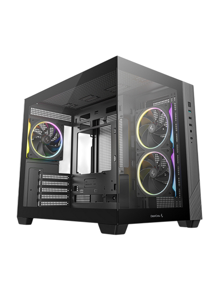 Carcasă PC Deepcool CG330 3F, Midi-Tower, Fără PSU, Negru
