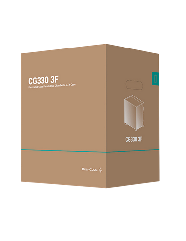 Carcasă PC Deepcool CG330 3F, Midi-Tower, Fără PSU, Negru