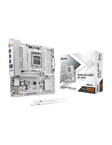 Материнская плата ASRock B850M CHALLENGER WIFI WHITE, AMD B850, Micro-ATX