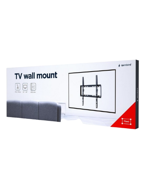 Фиксированное настенное крепление Gembird WM-55F-04, Чёрный