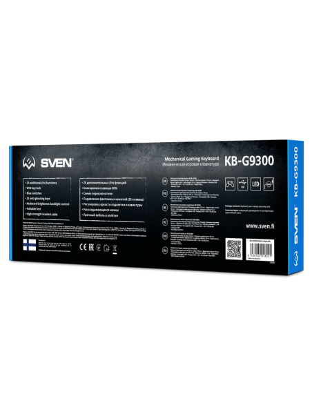 Клавиатура SVEN KB-G9300, Проводное, Чёрный