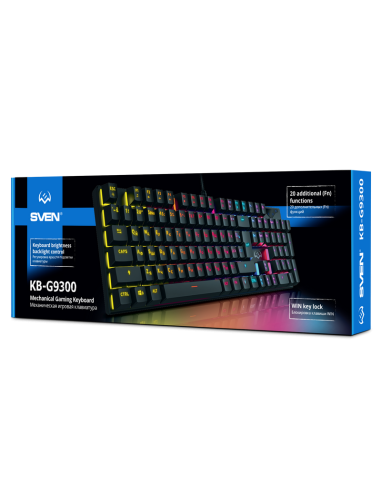 Клавиатура SVEN KB-G9300, Проводное, Чёрный