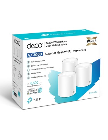 Sistem Wi-Fi Mesh TP-LINK Deco X50 (3-pack), Alb