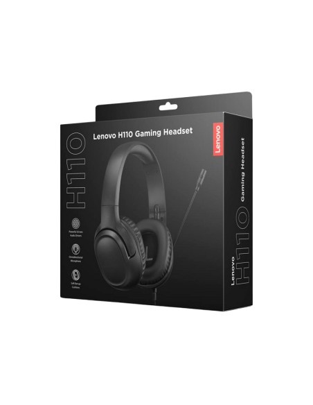 Гарнитура для компьютера Lenovo H110, Проводной аналоговый, Чёрный