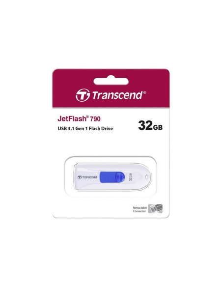 USB Flash накопитель Transcend JetFlash 790, 32Гб, Белый