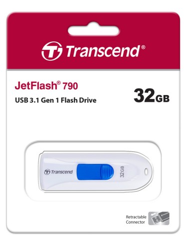 Memorie USB Transcend JetFlash 790, 32GB, Alb