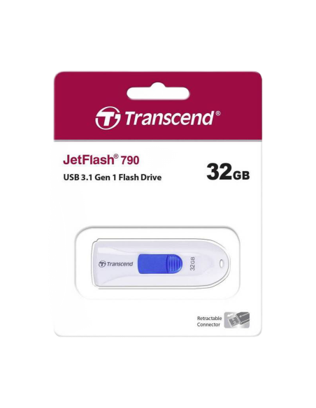 USB Flash накопитель Transcend JetFlash 790, 32Гб, Белый