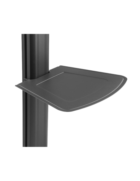 Подставка под телевизор на ножке Reflecta TV Stand 65P-Shelf, #23197, Чёрный