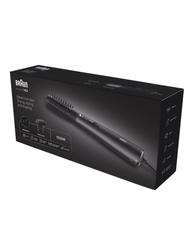 Uscător de păr-perie Braun AS4.2, 1000W, Negru