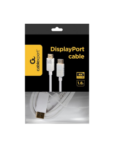 Cablu Video Cablexpert CC-DP2-6-W, DisplayPort (M) - DisplayPort (M), Alb 2