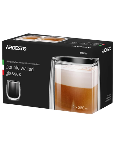Набор стаканов Ardesto AR2625G, 250 мл, 2шт.