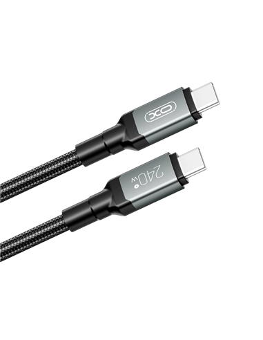 Cablu încărcare și sincronizare XO NB-Q264B, USB Type-C/USB Type-C, 2m, Negru