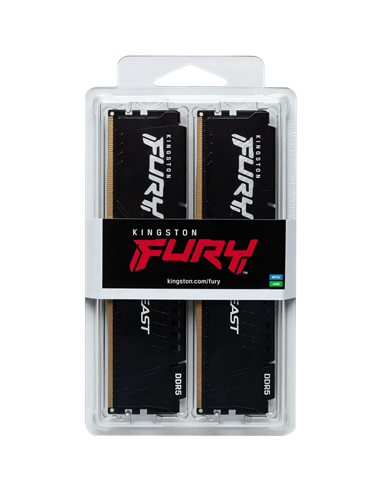 Memorie RAM Kingston FURY Beast, DDR5 SDRAM, 5600 MHz, 64GB, KF556C36BBEK2-64