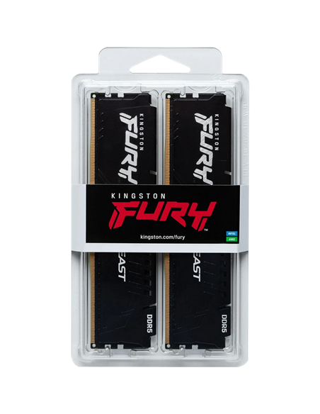 Memorie RAM Kingston FURY Beast, DDR5 SDRAM, 5600 MHz, 64GB, KF556C36BBEK2-64