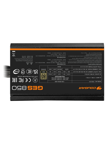 Блок питания для компьютеров Cougar Power GES 850, 850Вт, ATX, Немодульный