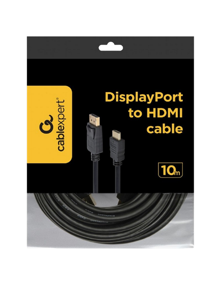 Cablu Video Cablexpert CC-DP-HDMI-10M, DisplayPort (M) - HDMI (M), 10m, Negru