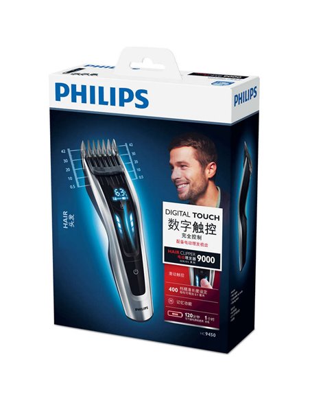 Aparat de tuns Philips Series 9000 HC9450/15, Negru | Argintiu