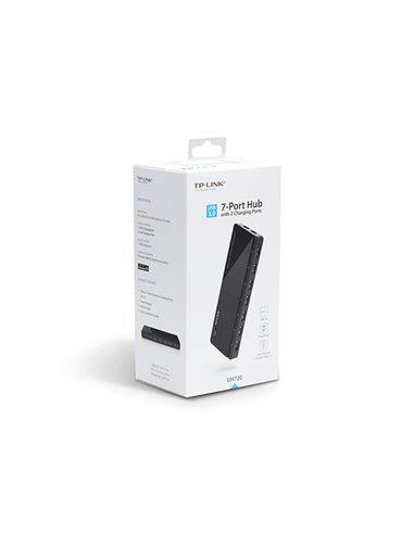 TP-Link UH720, USB3.0 Hub, 7 ports + 2 ports 5V/2.4A charging ports intelligently recognize and optimally charge attached iOS...