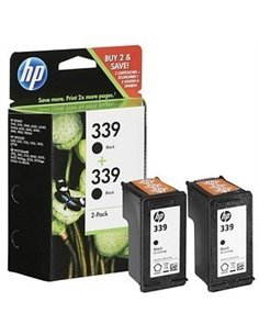 HP 339 (C9504EE) Black Cartridge 2-pack of C8767EE for Photosmart 8450 OfficeJet 7410. 2