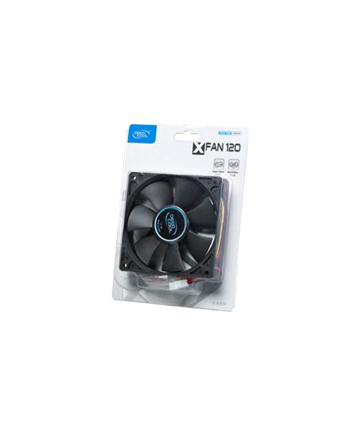 120mm Case Fan - DEEPCOOL ”XFAN 120” Fan, 120x120x25mm, 1300rpm, 25dBa, 44.7CFM, Hydro Bearing, Big 4Pin and 3Pin Molex, Black
