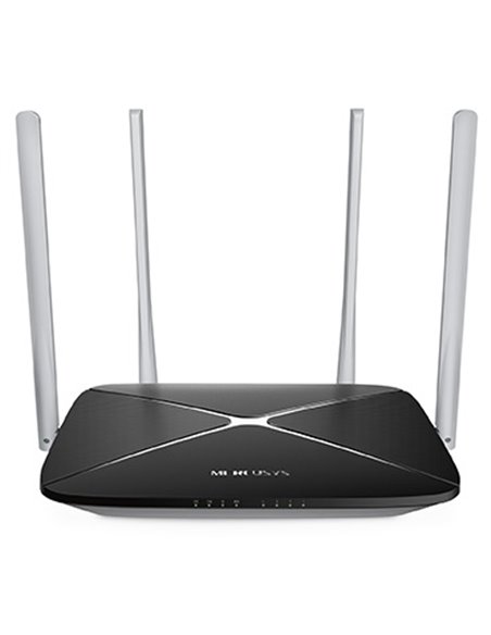 Wireless Router MERCUSYS AC12 / AC1200 Dual Band / Wi-Fi5 / 1WAN+4LAN / 4 external antennas