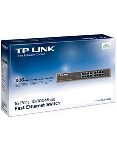 Switch TP-LINK TL-SF1016 / 16 port / 100Mb / RJ45 / 1U 19-inch rack-mountable steel case 2