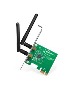 TP-LINK TL-WN881ND  N300 Wireless PCI Express Adapter, Atheros, 2T2R, 300Mbps on 2.4GHz, 802.11n/g/b, 2 detachable antennas