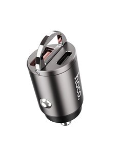 USB автомобильное зарядное устройство HOCO DZ1 PLUS / 2 x USB charger, Total output: 5V/4.8A / up to PD3.0 / QC3.0 / Super mi...
