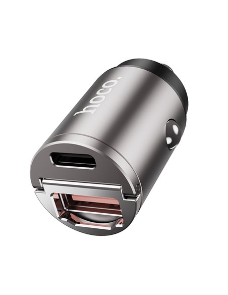 USB автомобильное зарядное устройство HOCO DZ1 PLUS / 2 x USB charger, Total output: 5V/4.8A / up to PD3.0 / QC3.0 / Super mi...