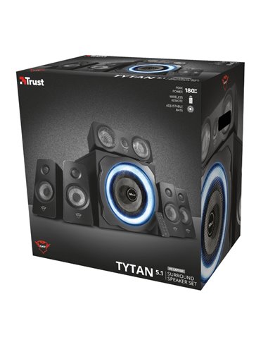 Игровые Колонки 5.1 Trust GXT 658 Tytan, Black / 180W / 3,5 AUX
