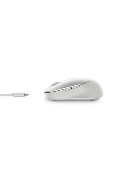 Dell Premier Rechargeable Wireless Mouse MS7421W -  Platinum silver, Wireless 2.4 GHz, Bluetooth 5.0, 1600 dpi, Programmable ...