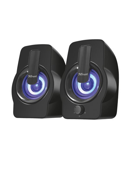 Колонки 2.0 Trust Gemi RGB Black / 12W / 3,5 AUX / USB power