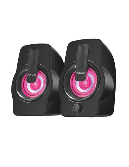 Колонки 2.0 Trust Gemi RGB Black / 12W / 3,5 AUX / USB power