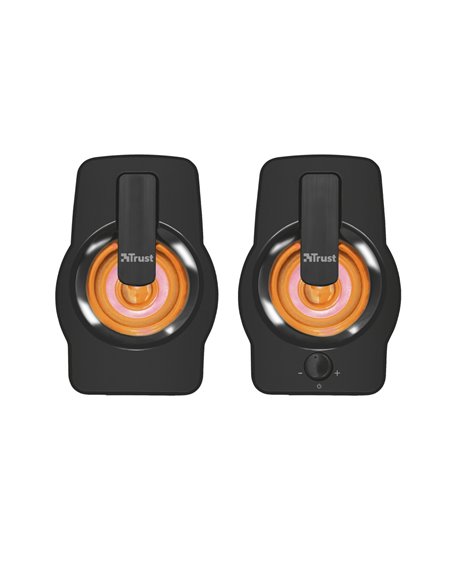Колонки 2.0 Trust Gemi RGB Black / 12W / 3,5 AUX / USB power