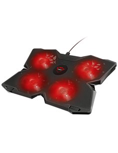 Trust Gaming GXT 278 Yozu, 17.4” Gaming laptop cooling stand with 4 speed-adjustable, illuminated fans and robust housing, Black 2